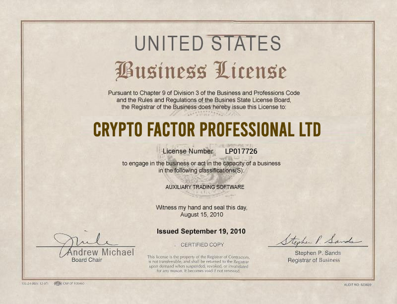 Company Registration Licence
